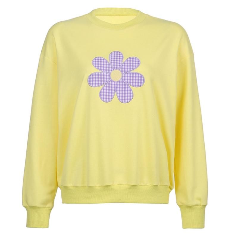 X Sudadera De Manga Larga Con Bordado Floral Para Mujer Dres X Sudadera De Manga Larga Con Bordado Floral Para Mujer Dres