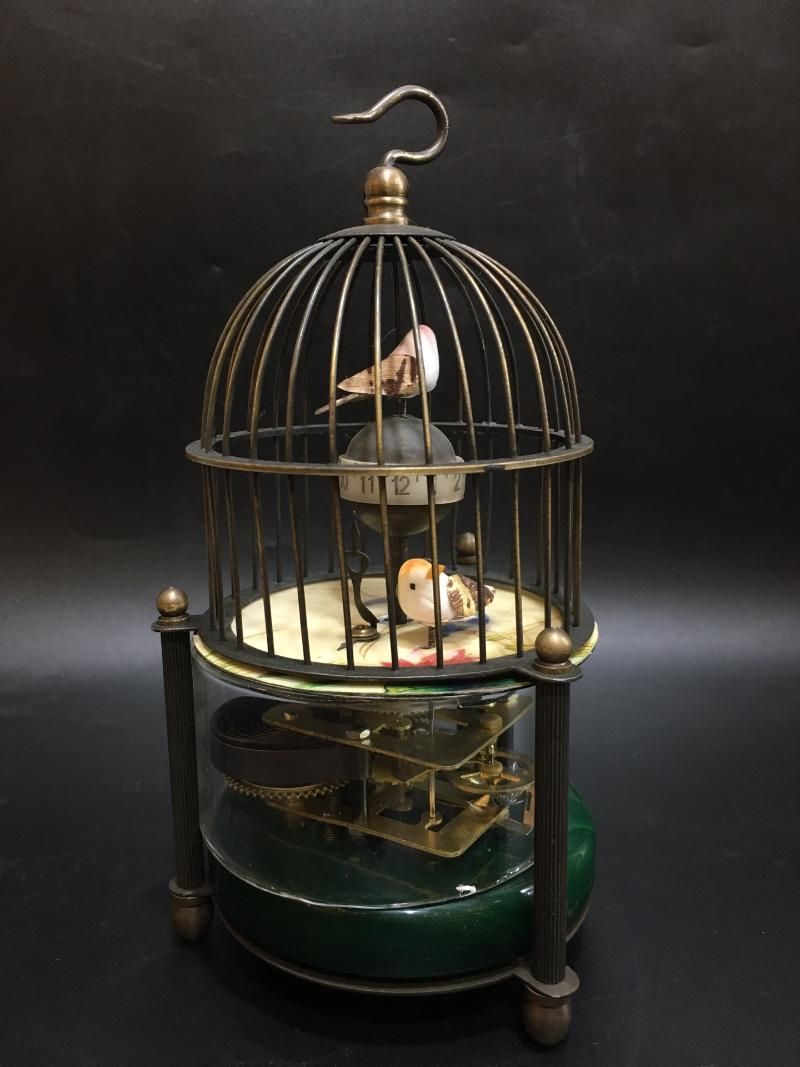 Koop Bureaulijst Klokken Antieke Craft Birdcage Model Mechanische Klok, Chinese Oude Koper Vogelkooi Voor Decoratie Thuiskantoor Goedkoop Snelle Levering En Kwaliteit |