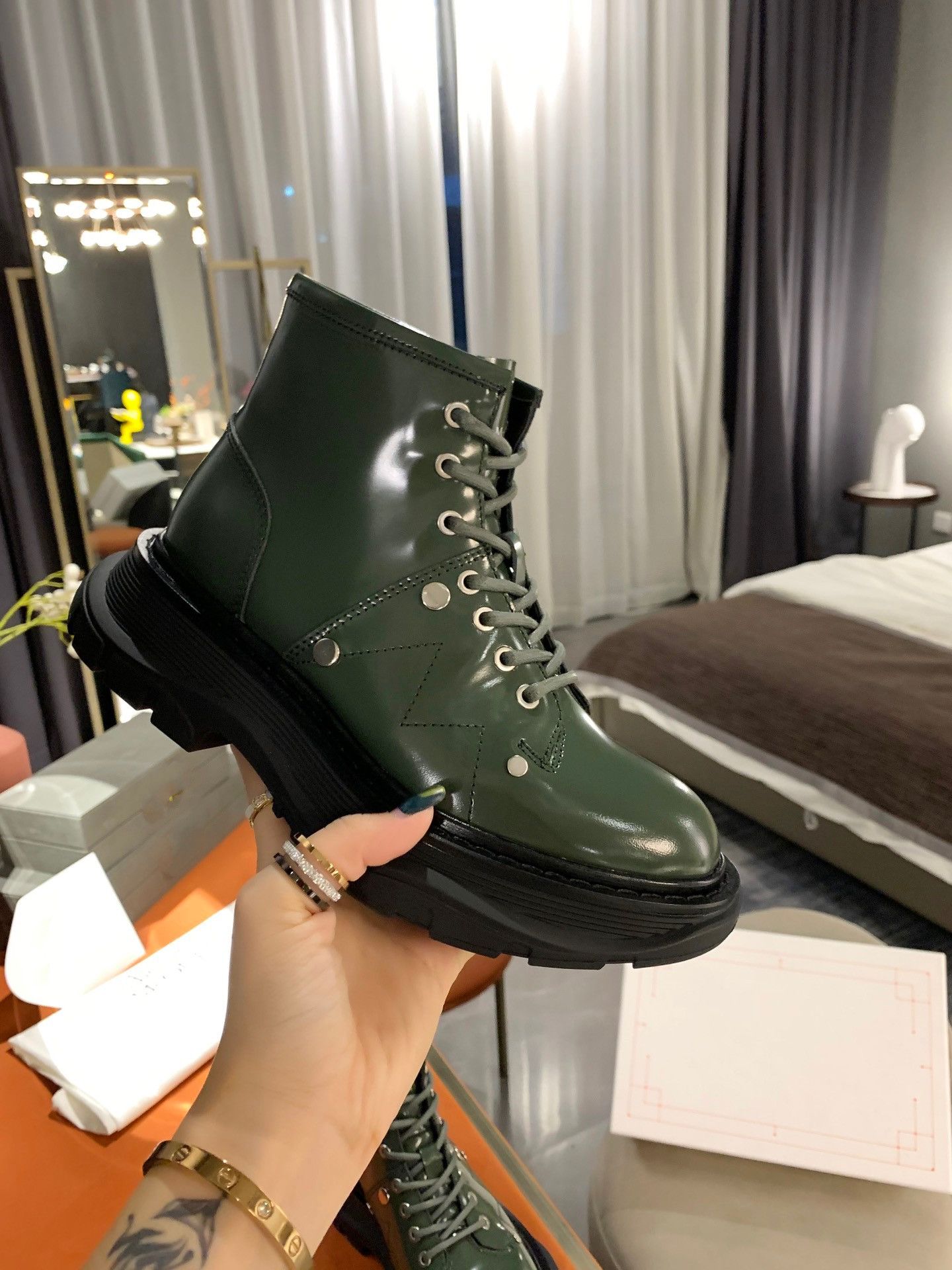 Army Green Ankle Boots