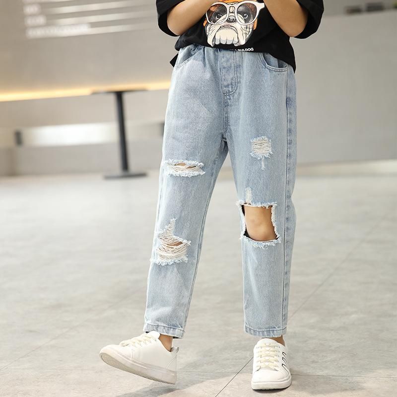 Compra Jeans Moda Agujero Roto Niños Autumn Boys Girls Casual Suelto Suelto  Niños Pantalones Ropa 2 7T Barato | Entrega Rápida Y Calidad | Es.Dhgate