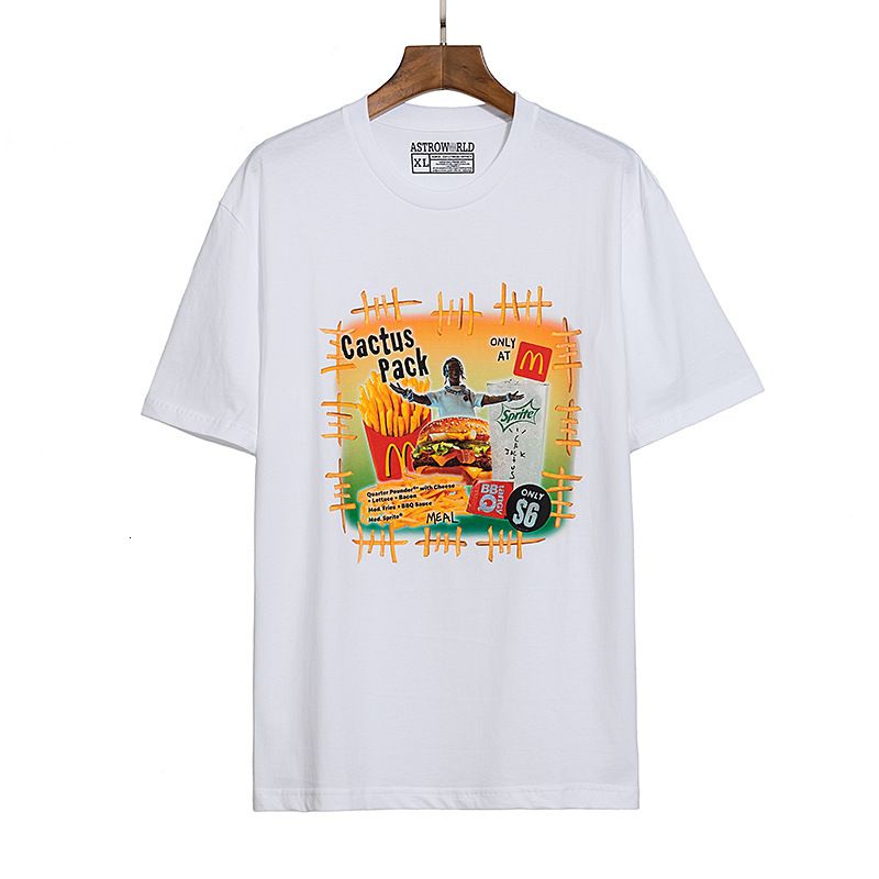 Compra Travis Scott Cactus Jack Shek Imprimió La Camiseta De Manga Corta De  McDonalds Uohw Barato | Entrega Rápida Y Calidad | Es.Dhgate
