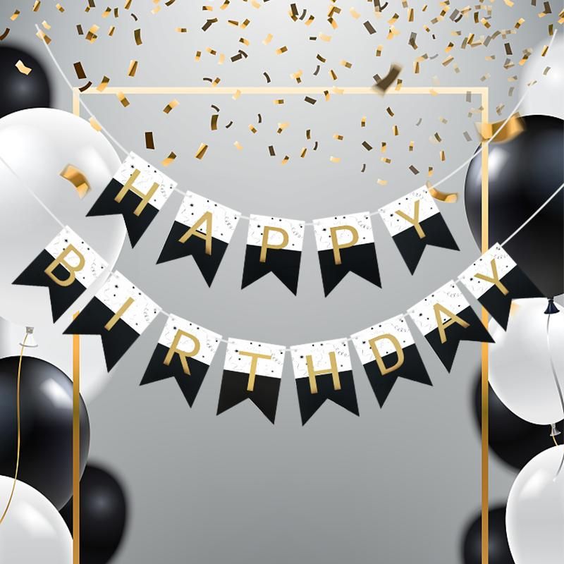 Happy Birthday Party Decoration Banner Garland Photo Prop Hanging Bunting Flag Happy Birthday Party Decoration Banner Garland Photo Prop Hanging Bunting Flag