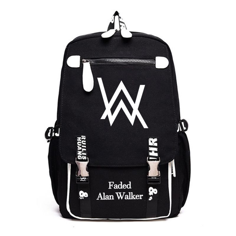 Alan Walker Backpack Oxford Cloth Luminous Student Schoolbag Travel Bag