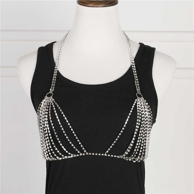 Sparkle Body Chain Top - Gold