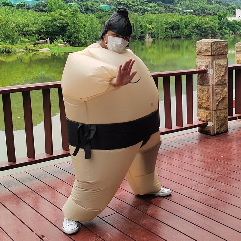 Mascota disfraz de vestimenta noche disfraz de halloween inflable sumo trajes adultos disfraces de lujo