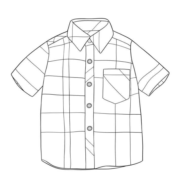 Khaki big checks short sleeve