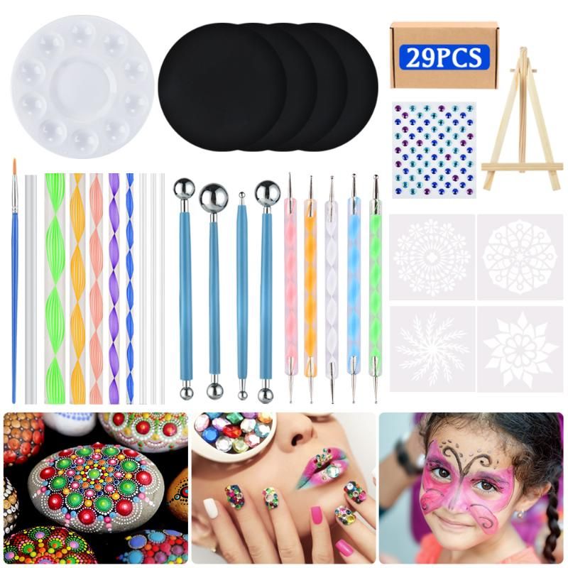 Dotting Tools, 9 PCS Mandala Dotting Tools for Painting, Drawing & Art  Supplies, Multiuse Dot Painting Tools for Creative Nail Art, Rock Painting