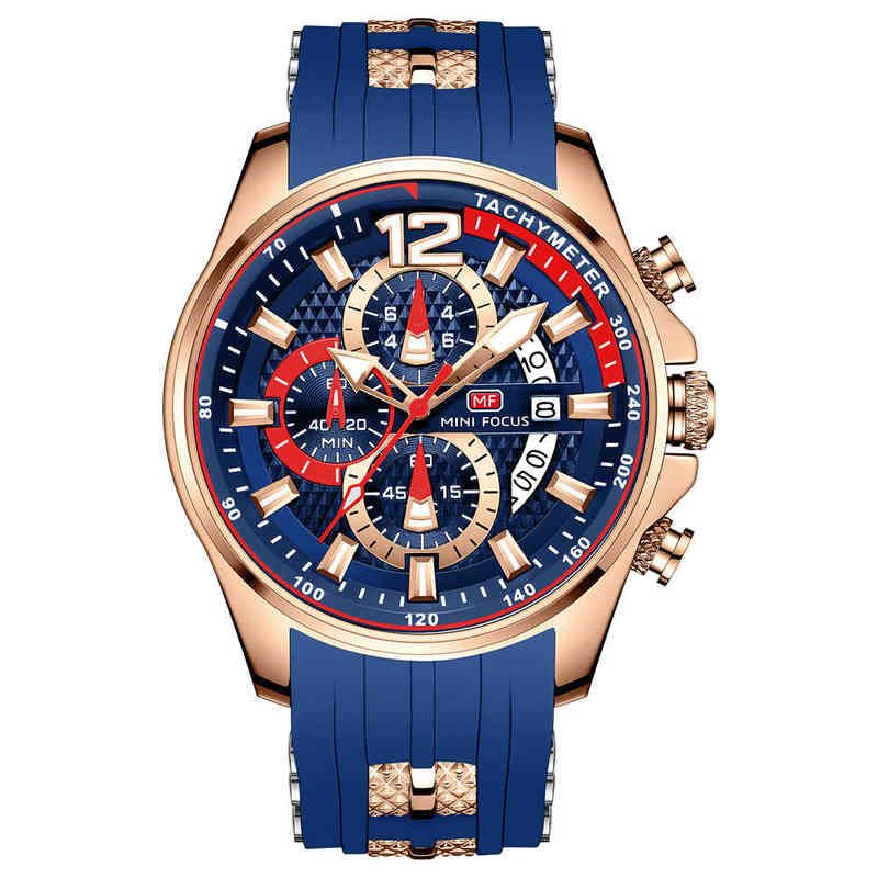 Gold Blue Watch