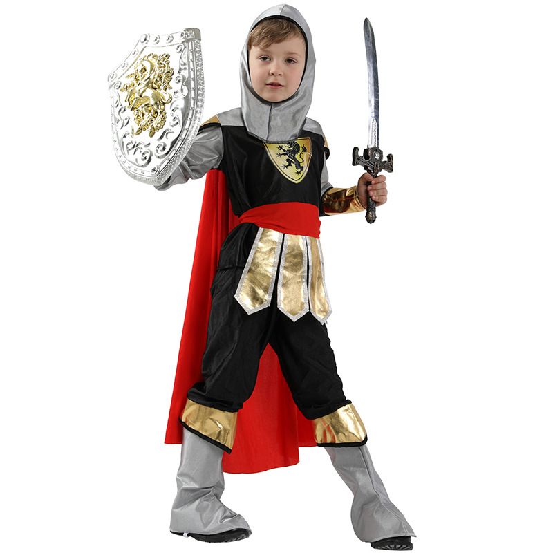 Anime Costumes Boys King Prince Warrior Outfit Kid Stage Performance Shirt  Pants Cloak Halloween Cosplay Costumes