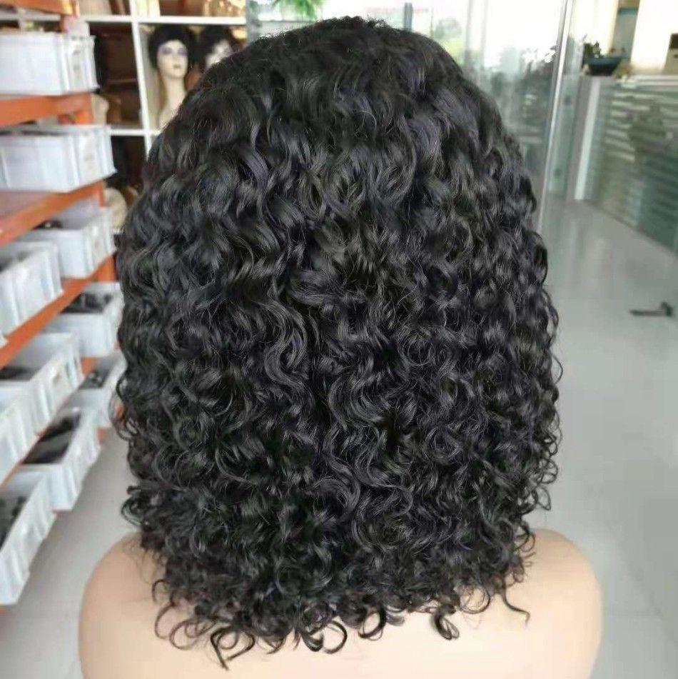 Brazilian Short Lace Front Human Hair Wigs With Baby Hair Natural Color Water Wave Bob Wig 150% Brazilian Short Lace Front Human Hair Wigs With Baby Hair Natural Color Water Wave Bob Wig 150%