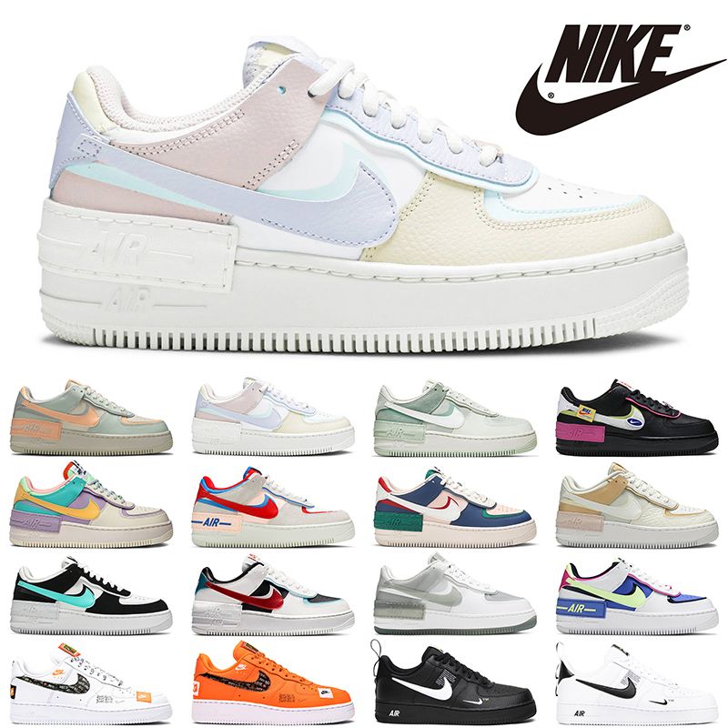 Acquistare Nike Air Force 1 Uomini Donne Scarpe Da Corsa Da Donna  Aeronautica Airforce Shadow Triple Bianco Black Sneakers Pastello Pallido  Avorio Avorio Abete Aura Mens Trainer Economico | Consegna Veloce E