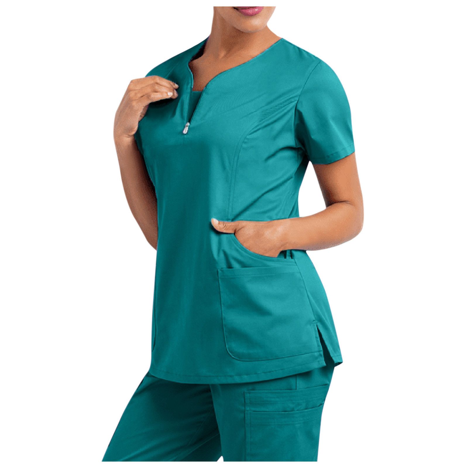 Hospital Staff Scrubs Top Nursing Uniform For Male Female Dental Clinic