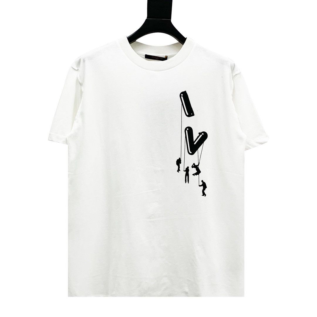 LOUIS VUITTON LVXNBA FRONT AND BACK PRINT BLACK T-SHIRT