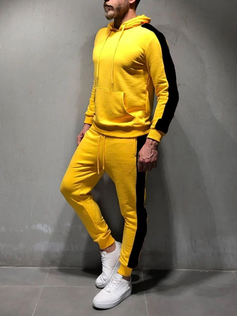 Compra Macho Otoño Invierno Patchwork Bolsillo Suéter Top Pantalones Para  Hombre Conjuntos Deportes Traje Chándal Negro Bruce Lee Amarillo Cosplay  Blanco Rojo Barato | Entrega Rápida Y Calidad | Es.Dhgate