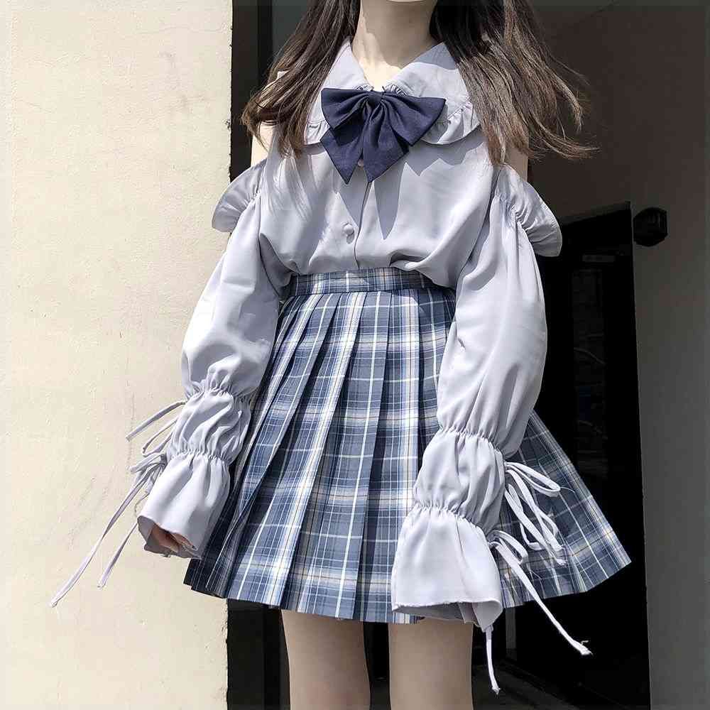 Vestido JK Uniform Set Sleeve Sailor Traje Niños Ropa para Niñas 11-12 Dulce Año Adolescente Vestido JK Uniform Set Sleeve Sailor Traje Niños Ropa para Niñas 11-12 Dulce Año Adolescente