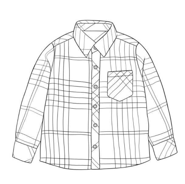 Khaki middle checks long sleeve