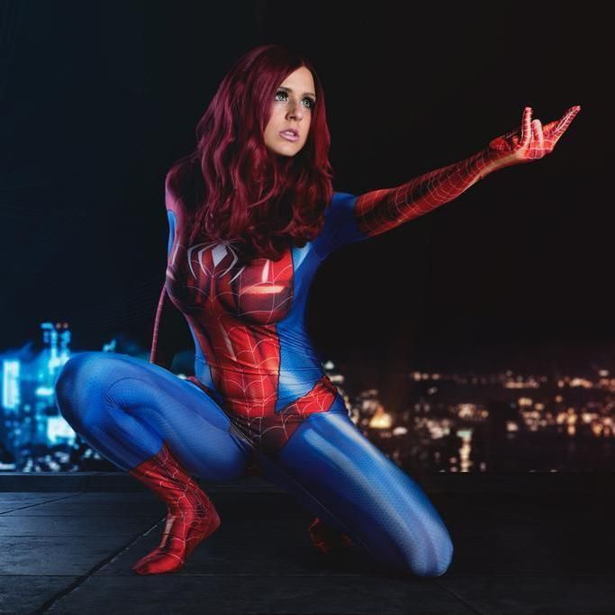 Costume rouge supergirl-super-héros-femmes m