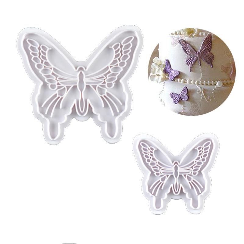 Cupcake Cake Tool Fondant Stamp Embosser Butterfly 