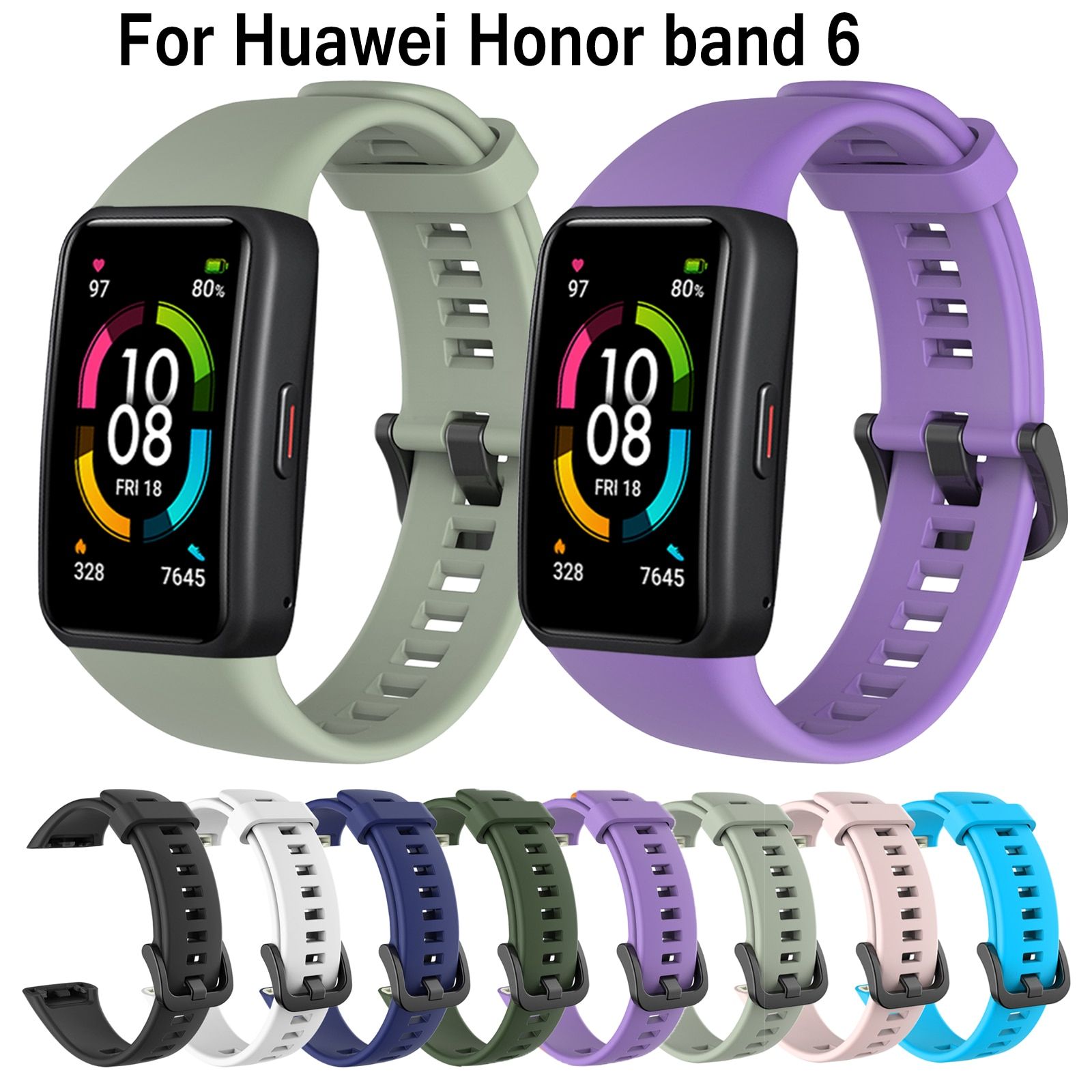 Compra Adecuado Para Huawei Band 6 Silicone Strap Honor Accesorios  Deportivos Barato | Entrega Rápida Y Calidad | Es.Dhgate