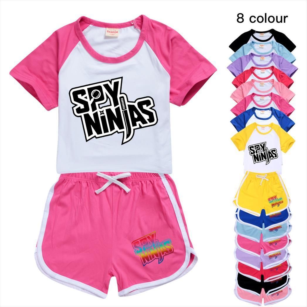 Trousers 2pcs Kids Clothes Set Girls Outfits Sportwear Spy Ninjas Merch Girls Tracksuit Hoodie 