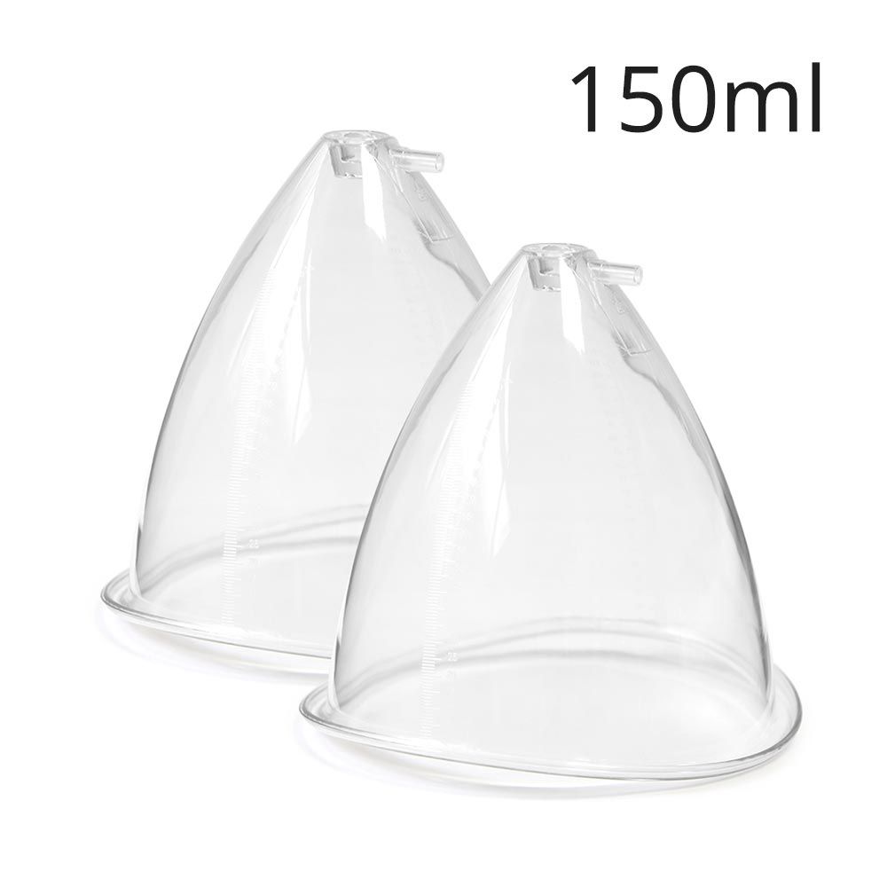 a pair of 150ml transparent cup