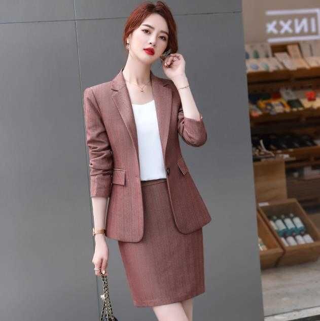 Brown Coat And Skirt