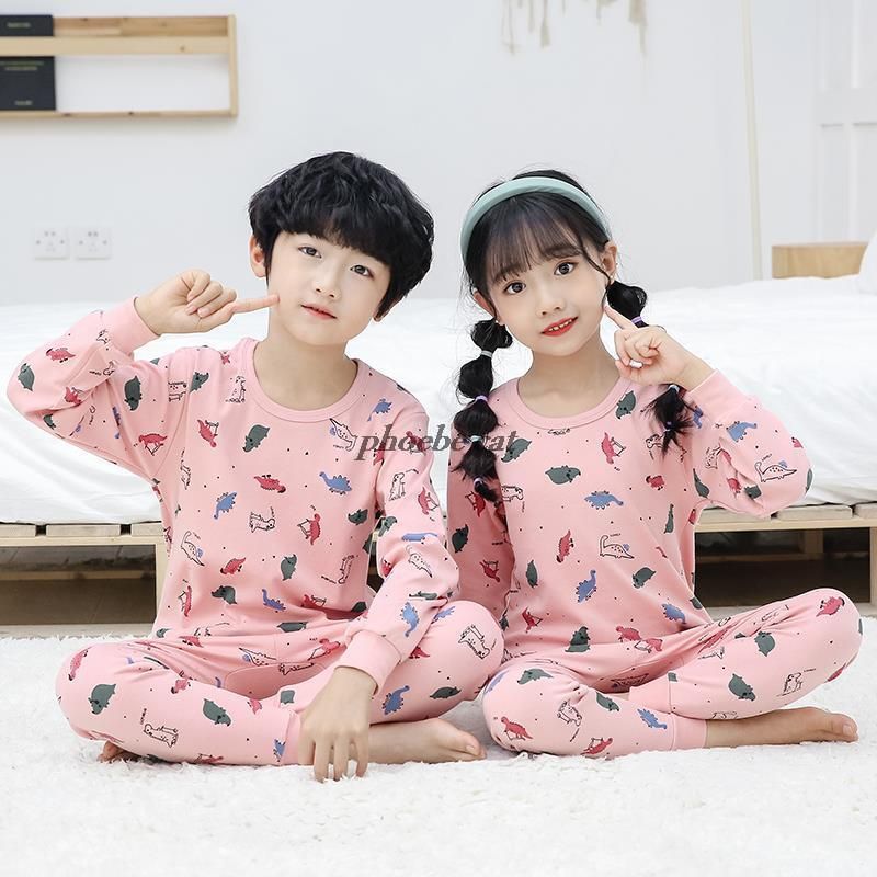 Pijamas muchachos ropa de dibujos animados niños pijama primavera otoño  niños niñas ropa de dormir manga