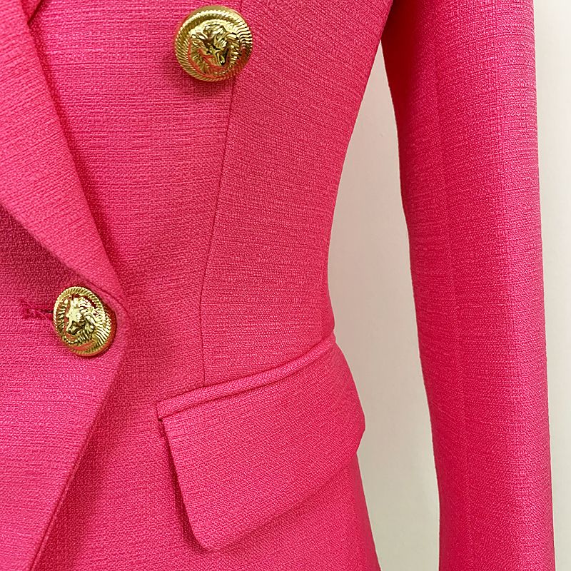 Blazer de diseñador con botones de León para mujer chaqueta con est Blazer de diseñador con botones de León para mujer chaqueta con est