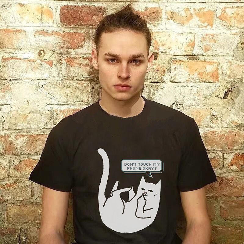 middle finger cat shirt brand