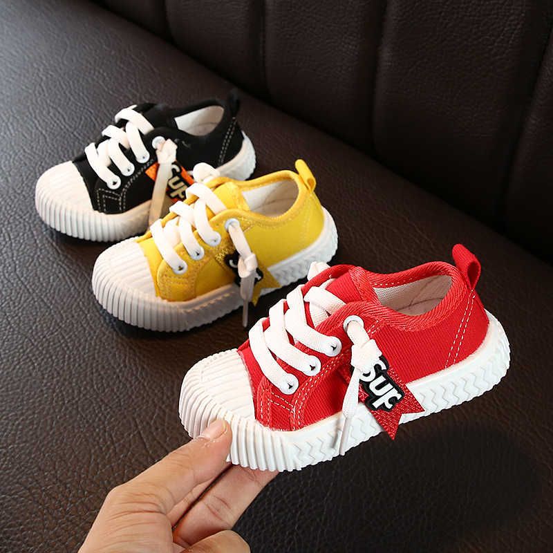 Compra Zapatillas De Deporte Para Niños Letra De Letras Color Sólido Boys  Canvas Walker Suela Suave Sole Antideslizante Zapatos Niños Niñas Primavera  Otoño Niños 1 6YRS G1025 Barato | Entrega Rápida Y
