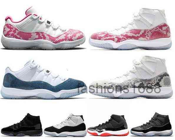 Pink Grey Snakeskin 11s Mens Women 