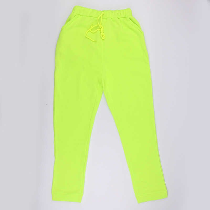 Neonowe zielone spodnie