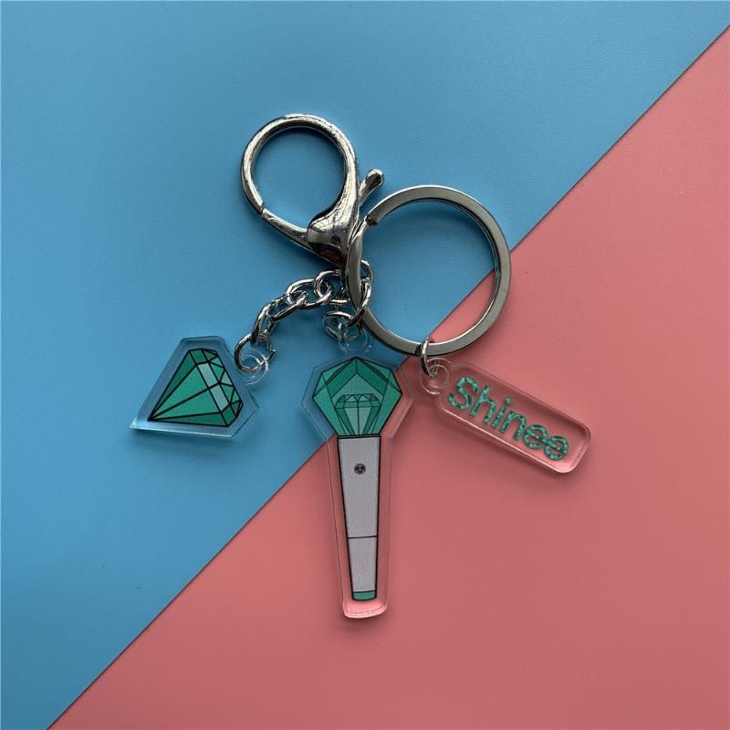 Kpop ASTRO SF9 LOONA WJSN Lightstick Shaped Key Chain Cute Keyring Pendant Charm Kpop ASTRO SF9 LOONA WJSN Lightstick Shaped Key Chain Cute Keyring Pendant Charm