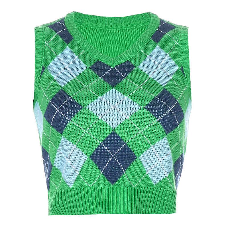 Argyle trui vest