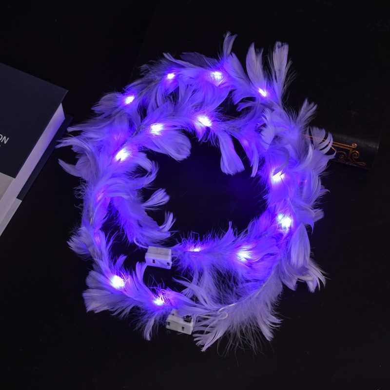 天使の花輪パープル+紫色のライト