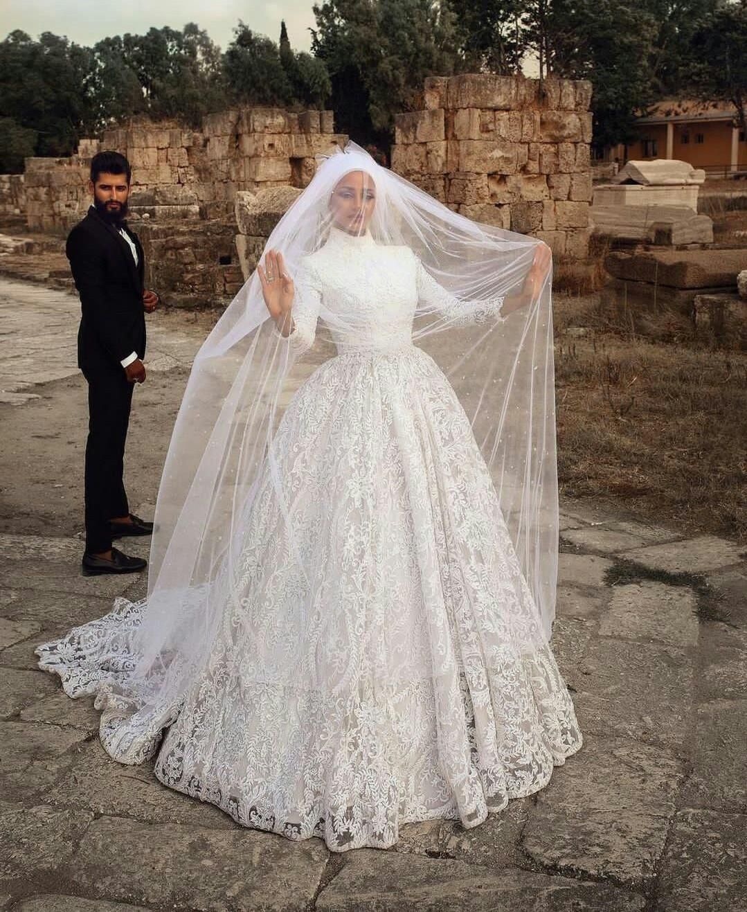 Acquistare 2021 Vintage A Line Abiti Da Sposa Musulmani Abiti Da Sposa In  Pizzo Abiti Da Sposa Retrò Con Velo Sweep Train Vestido De Novia Economico  | Consegna Veloce E Qualità | DHgate Italy