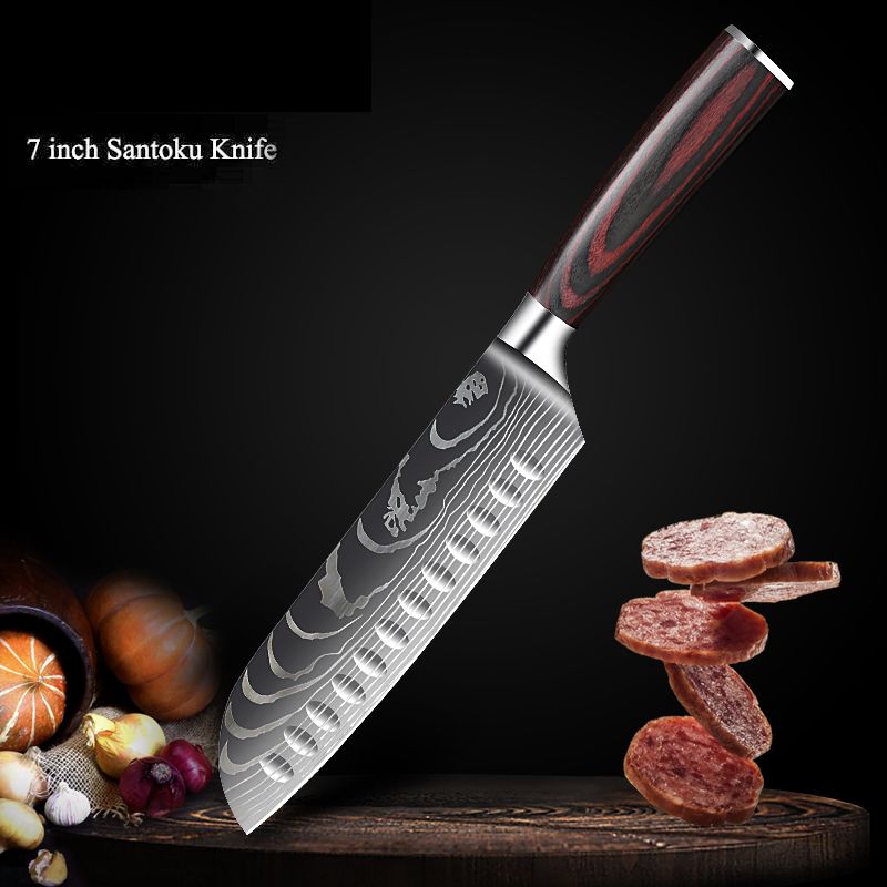 7 в ноже Santoku