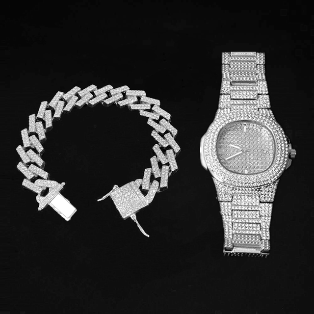 sliver watch2pcs