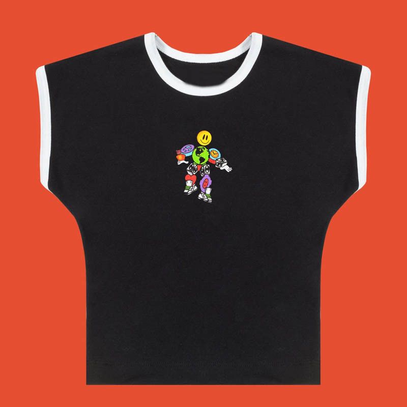 Black Robot t Shirt