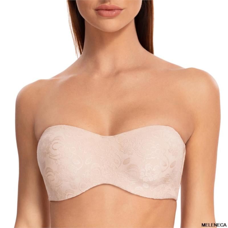 Bras MELENECA Womens Unlined Strapless Bra With Underwire Minimizer For  Large Busts Seamless Jacquard Fabric From Maoxuewang, $16.43