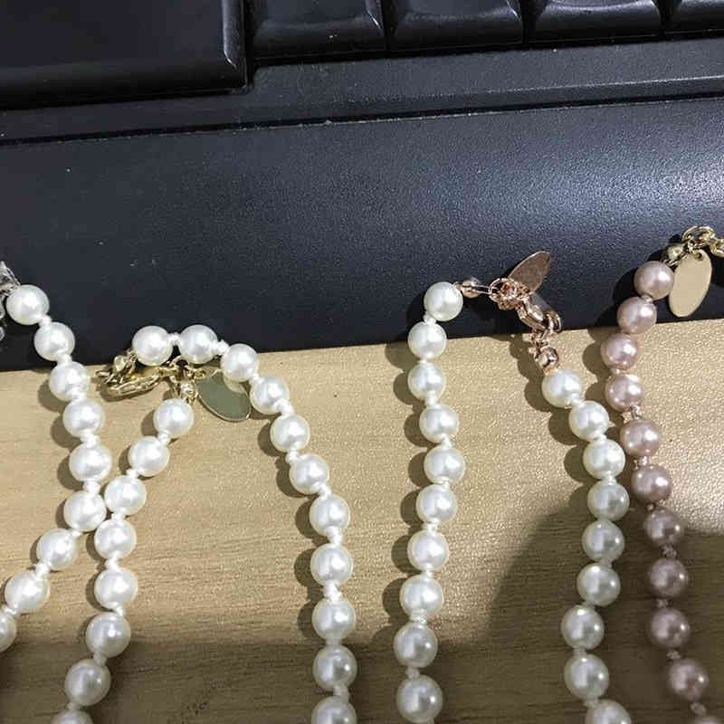 Halsband Kort Pärlkedja Orbital Halsband Clavicle Chains Pearlwith Women's Smycken Gift