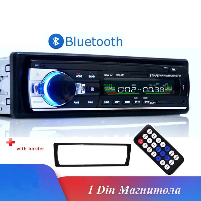 Auto Radio Plays Tools 1 Din Bluetooth Radioing Car 12V JSD 520 SD AUX