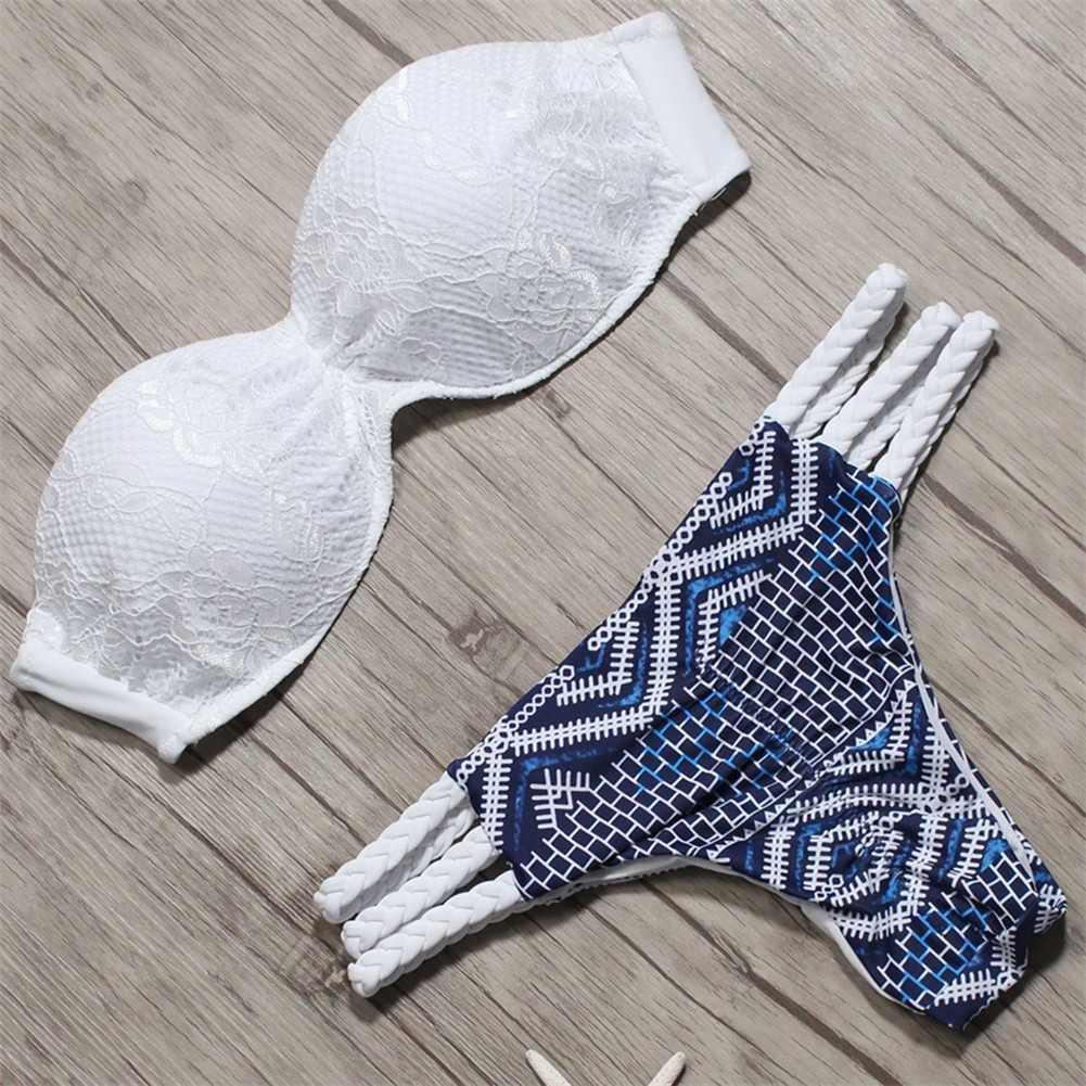 Bikini de bandeau blanc