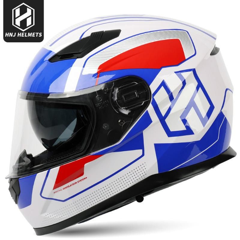 White Blue Helmet