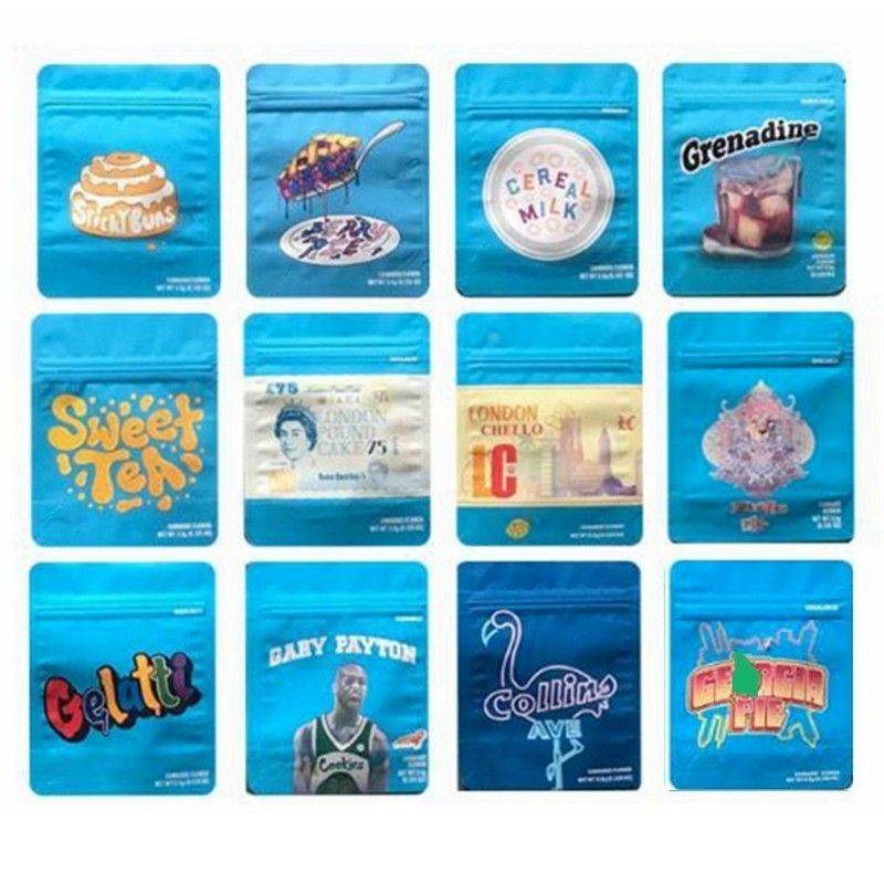 EMPTY BAGS 25 pack CEREAL MILK COOKIES sf  Mylar Resealable 3.5g Packaging