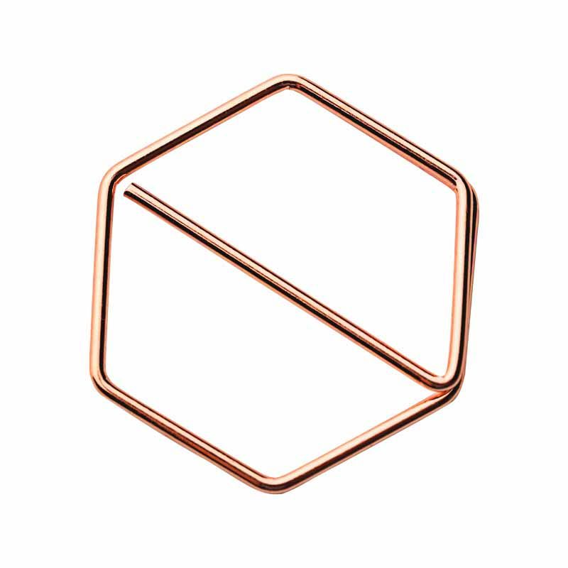 Hexagonal Rose Gold