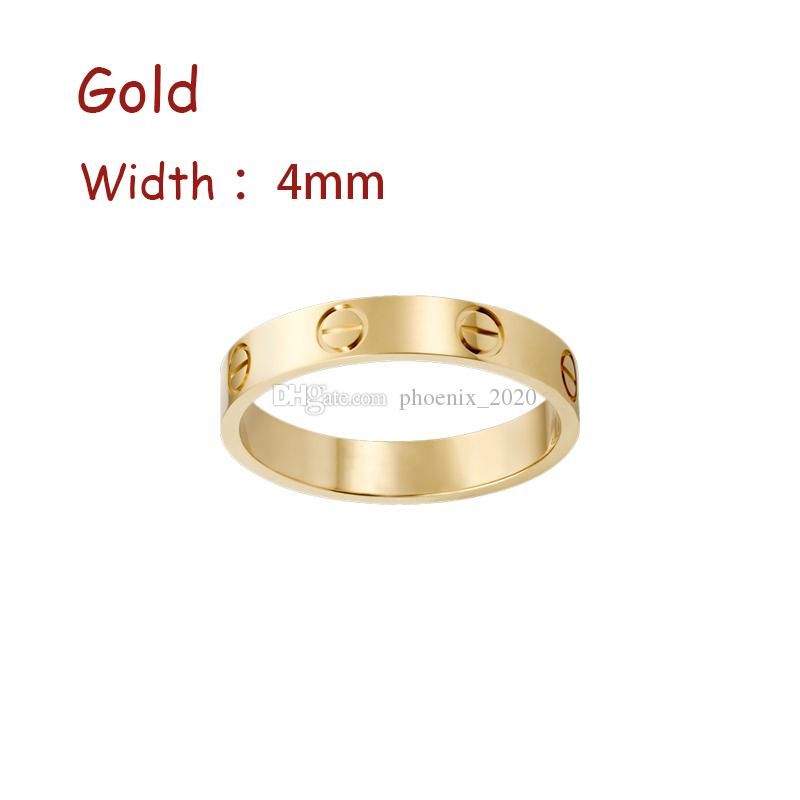 Gold (4mm)-love Ring