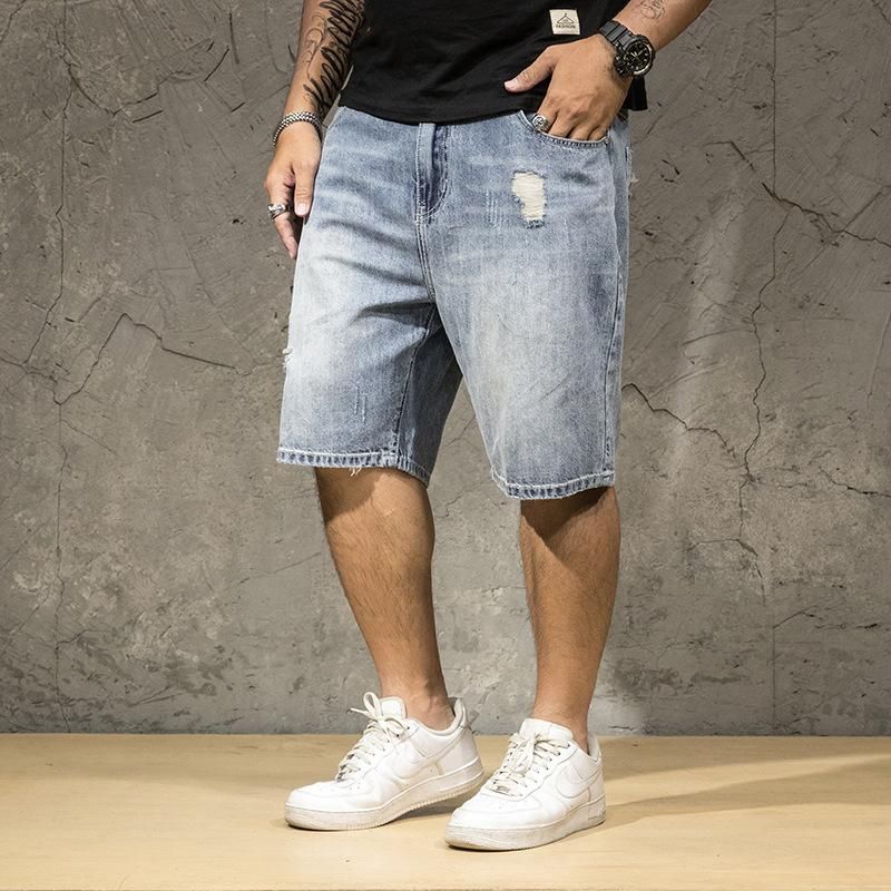 Mens Jeans Summer Denim Shorts Plus 