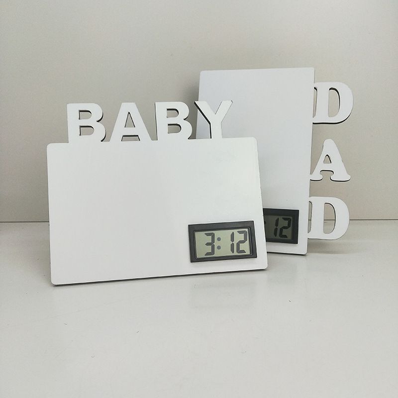 Acheter Pas Cher Sublimation Blanks Bureau Horloges Horloge Electronique Avec Lettre Bebe Drad Papa Famille Famille Cable Diy Picture Decorations Home Decorations Party Cadeaux Xd Du 4 16 Fr Dhgate