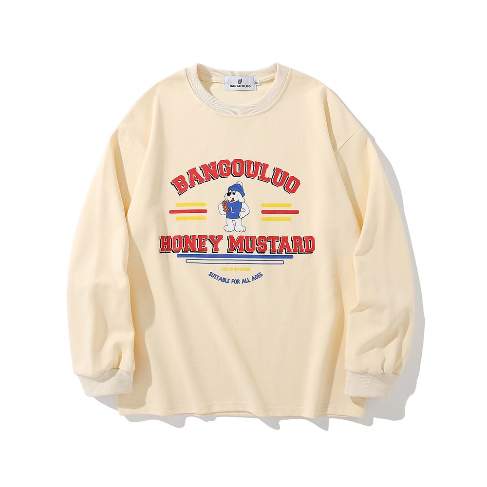 Compra Sudaderas Carta De Dibujos Animados Impreso Suéter Sin Capucha Hombre  Moda Americana Marca Suelta Cuello Redondo Tendencia De Manga Larga  Tendencia Camisa De Fondo Camiseta Con Capucha Barato | Entrega Rápida